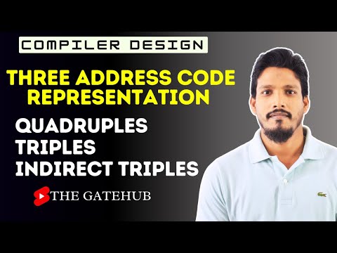 Quadruples,Triples,Indirect Triples | Representation of three address code | Compiler Design