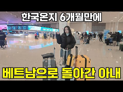 My wife returns to Vietnam after 6 months in Korea #InternationalCouple