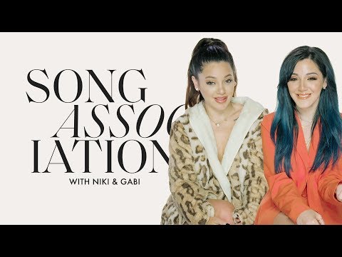 Niki and Gabi Sing Ariana Grande, Justin Bieber and Lady Gaga in a Game of Song Association | ELLE