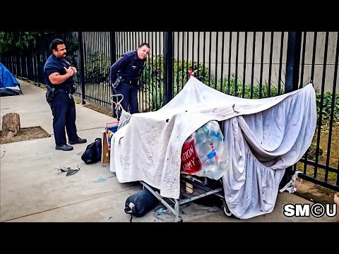 𝗦𝗧𝗥𝗘𝗘𝗧 𝗙𝗔𝗜𝗥 𝗦𝗪𝗘𝗘𝗣: LAPD Asks Homeless Campers to Leave Rose Avenue Ahead of Venice Market