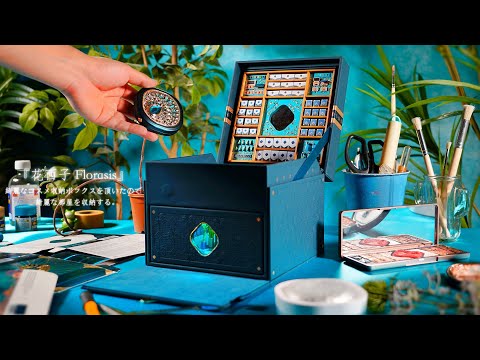 DIY☺︎I received a beautiful cosmetics box so I made a pretty interior for it.