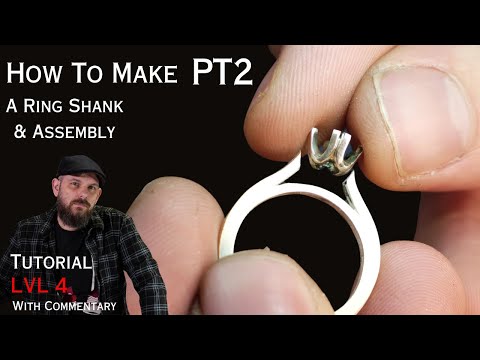 How to make a ring shank and stone setting Part 2