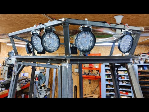 6x6 Mini Forwarder BUILD Ep.14 - Roof, Rack & LED Lights