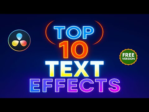 10 INSANE Text Effects in DaVinci Resolve (Free Version, No Plugins!)