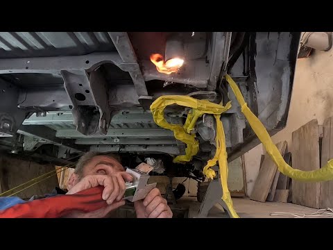 Using sandblasting and laser in cleaning the underbody of a car!