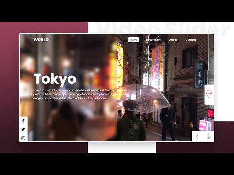 How to Make Website using Html CSS & Javascript | Responsive Travel Website with Video Slider