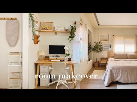 Cozy Room Makeover Philippines 🍃 | Minimalist & Pinterest inspired ✨ | Desk setup 🪑