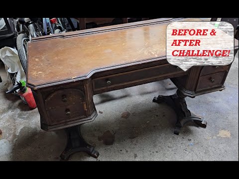 Refinishing A Very Detailed Vintage Desk