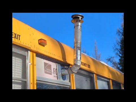 Bolting down the Pellet Stove in my Skoolie 💗🚌🚍😍