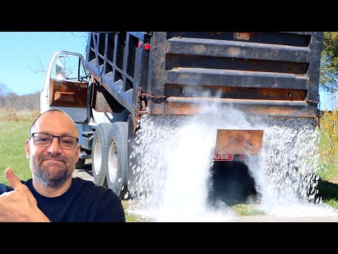 Dump Truck Restoration, Improvements, & Spreading Stone in 2 Tracks. 1988 GMC C7000