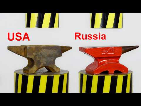 HYDRAULIC PRESS VS ANVILS OF DIFFERENT COUNTRIES