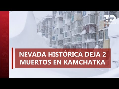 Intensas nevadas dejan al menos dos muertos en la península de Kamchatka, Rusia