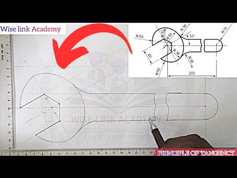 PRINCIPLE OF TANGENCY (Spanner) .  Technical drawing