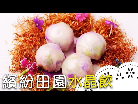 蔬食水晶餃！Q彈又繽紛的水晶餃，素食者也可以吃！Vegetable Crystal Dumplings│繽紛田園水晶餃│蕭志勝 老師