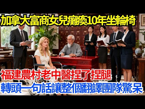 加拿大富商女兒癱瘓10年坐輪椅到中國，福建農村老中醫捏了捏腿，轉頭說的一句話讓整個翻譯團隊驚呆！【人生百味錄】#奇聞 #故事 #家庭情感 #家庭矛盾 #社會生活 #跨國情感 #加拿大