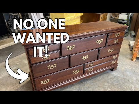 $66.85 Auction Modern Makeover | Flipping a Forgotten Dresser