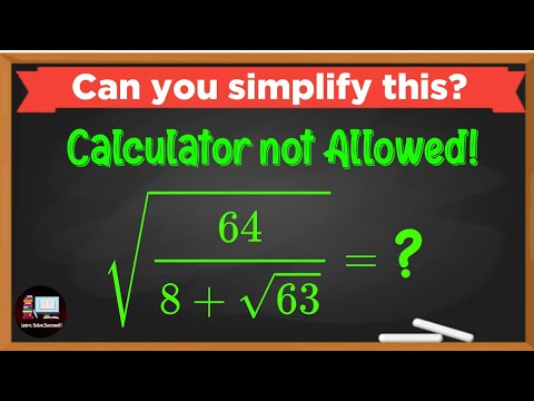 Math Olympiad Algebra Problem | A Very Nice Math Olympiad Radical Simplification