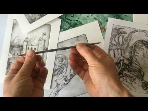 Drypoint plastic demonstration