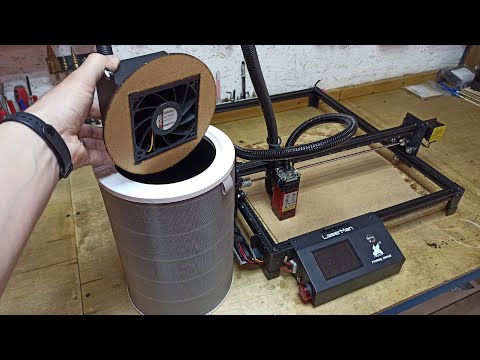 ДЫМА НЕТ! Лазерный гравер Flying Bear LaserMan и доработка системы дымоудаления!