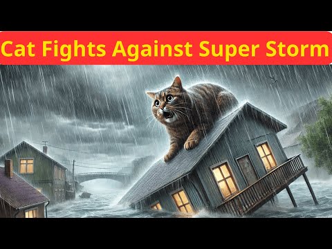 Cat Alone Survives Deadly Super Typhoon 2024 Destroys Everything in China & Vietnam! #yagi #typhoon