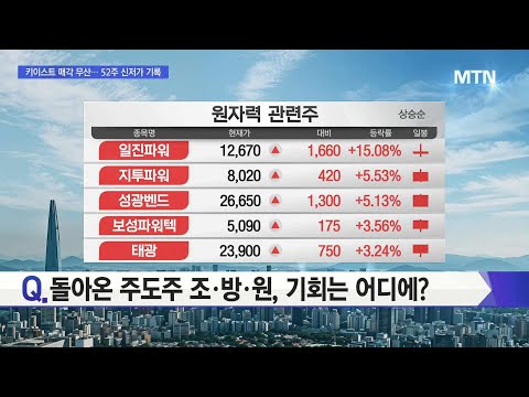 [오후의 쟁점] 돌아온 주도주 조 · 방 · 원, 기회는 어디에?  / 머니투데이방송 (증시, 증권)