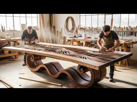 The Art of Bending Thin Wood U Won't Believe If Don't See | The Table That Curves Like Ocean Waves