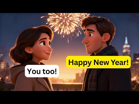 10 Easy English Conversations for New Year | Real Life Dialogues A1-A2
