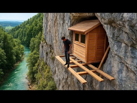 Underground Stone Cave Makeover – Survival Shelter with Fireplace & Wild Cooking