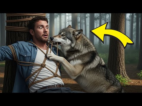 Lobo Encontró A Un Hombre Atado A Un Árbol… Y Tomó Una Decisión Que Nadie Esperaba