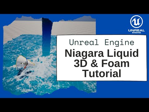 Liquid Simulation in Unreal Engine 5 I 3D Liquid Simulation & Foam I Niagara Fluids