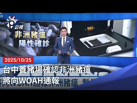 20251025 公視晚間新聞 完整版｜台中養豬場確認非洲豬瘟 將向WOAH通報