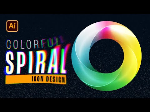 Create AMAZING Colorful Spiral Icon | Illustrator Tutorial