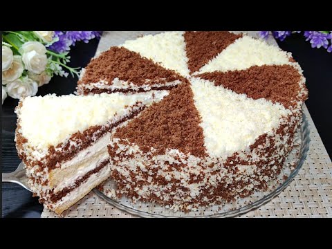 Яркий и Красивый Домашний МАХРОВЫЙ  ТОРТ *ДЕНЬ и НОЧЬ*