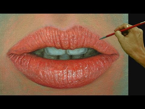 How to Paint Realistic Lips in Acrylic by JM Lisondra