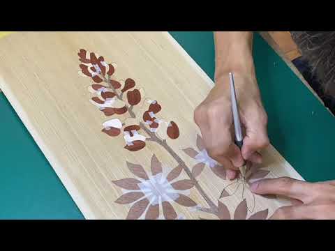 #木象嵌　#woodinlay                                             Making of wood inlay「 Lupines 」島田晶夫