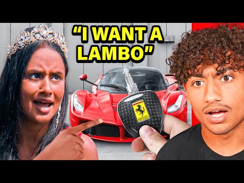 SPOILED GIRL HATES HER NEW CAR!!