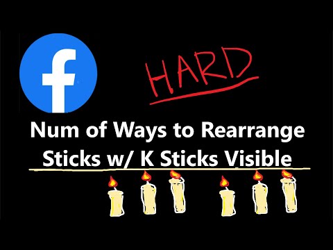 Number of Ways to Rearrange Sticks With K Sticks Visible - Dynamic Programming - Leetcode 1866