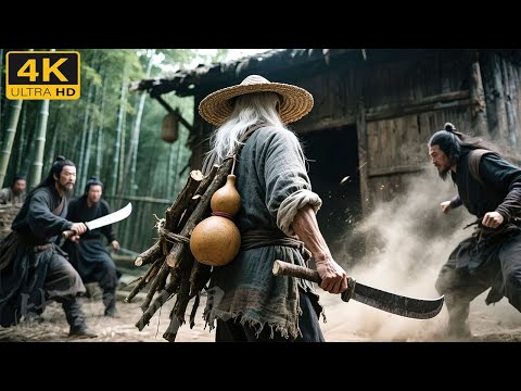 【爆燃武俠電影】砍柴老頭竟是飛簷走壁的絕世高手！一招秒殺武林至尊救孫子！#movie #chinesedrama #武侠片