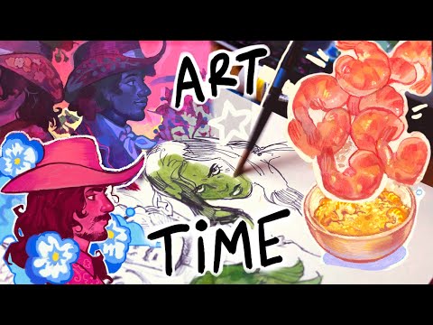 big art session and small updates ✿ draw with me