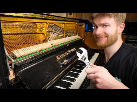 Amateur tuning my 100 year old Steinway before and after