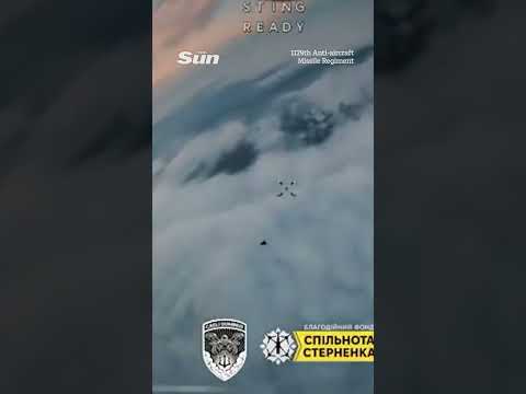 Moment Ukrainian drone intercepts Russian Shahed UAV in midair #russia #drone