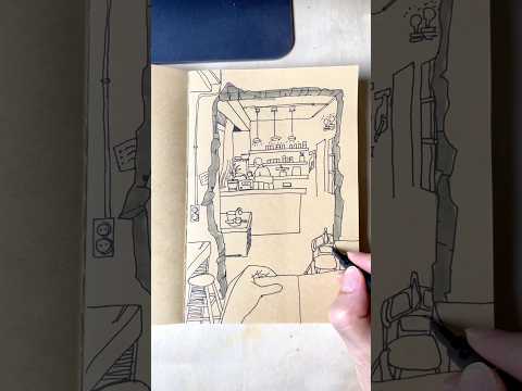 coffee shop #sketch #urbansketch #drawing