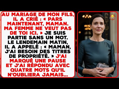 Mon fils m'a chassé de son mariage — Le lendemain matin, il a exigé mes titres de propriété.
