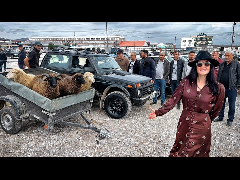 В Дагестане на РЫНКЕ ОБМЕНИВАЮ Ниву с Баранами на PORSCHE