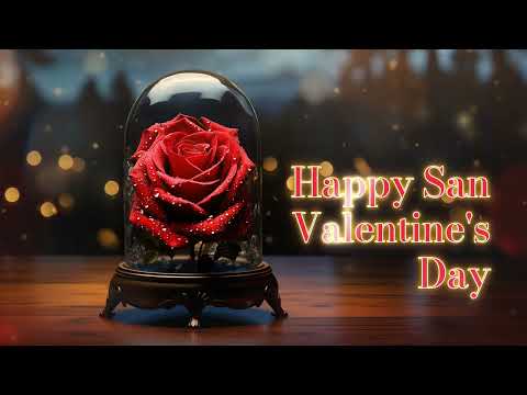 1 HOUR snowball rose v1 | Happy San Valentine's Day Video Loop Wallpaper Screesaver