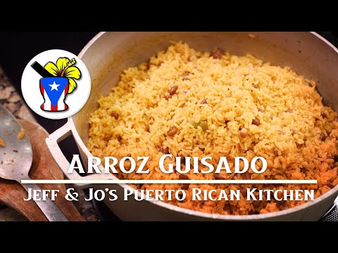 Arroz Guisado con Habichuelas / Yellow Rice with Beans -  Easy Puerto Rican Recipe