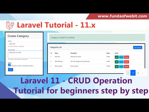 Laravel 11 - CRUD Operation Tutorial for beginners step by step | w/ Resource Controller in Laravel