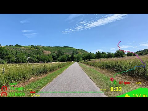 120 minute Sunshine Indoor Cycling Ruwer-Hochwald Radweg Garmin 4K Video