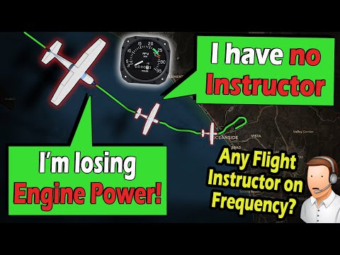 Student Pilot Solo with ENGINE ISSUES | Other Pilots Help him Land!