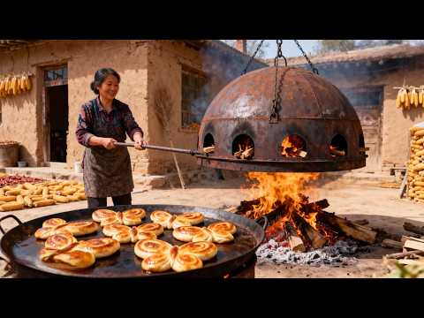 Making Diao Lu Shao Bing in a Rare Dual-Heated Oven｜吊炉烧饼｜蝴蝶烧饼｜中国特色美食